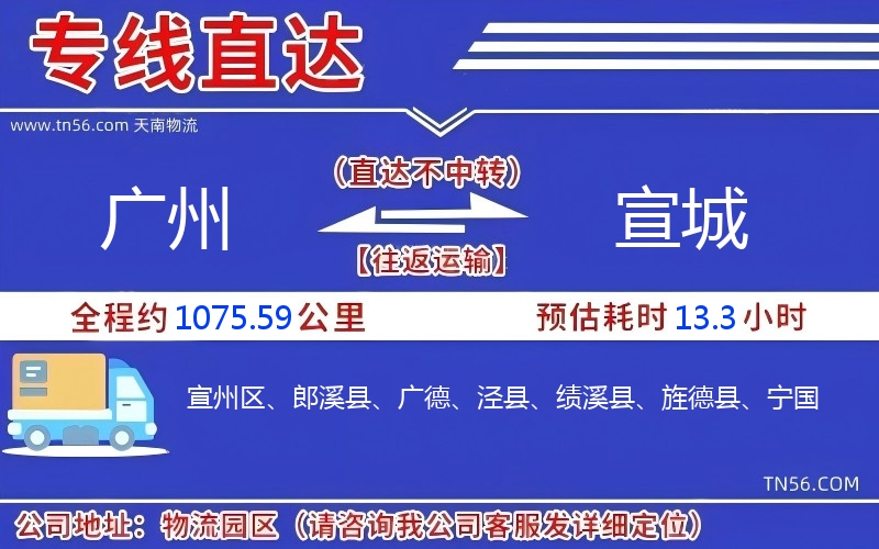 广州到宣城物流公司 广州到宣城物流公司