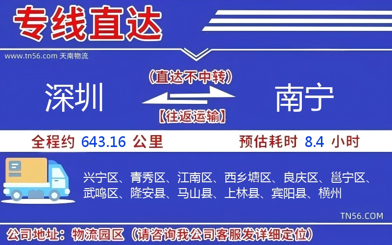 深圳到南宁物流公司 深圳到南宁物流公司