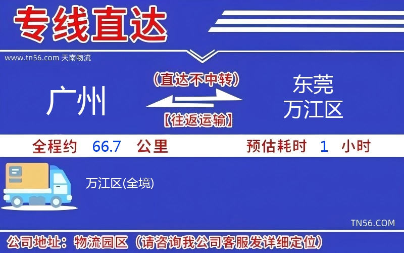 广州到东莞万江区物流公司