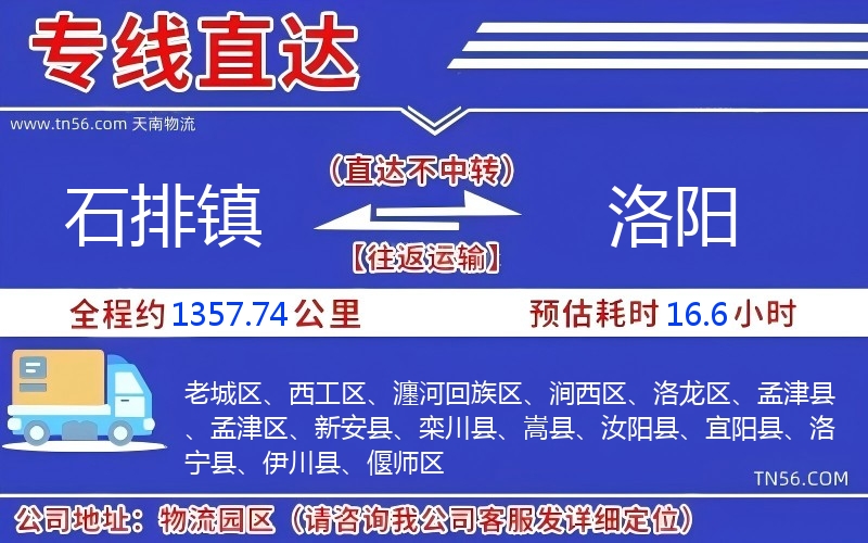 石排镇到洛阳物流公司