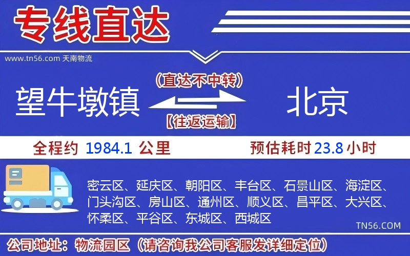 望牛墩镇到北京物流公司 望牛墩镇到北京物流公司