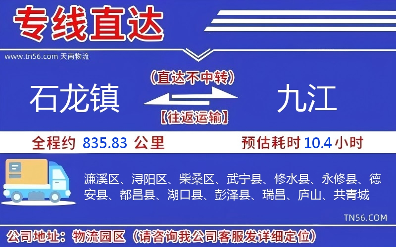 石龙镇到九江物流公司 石龙镇到九江物流公司